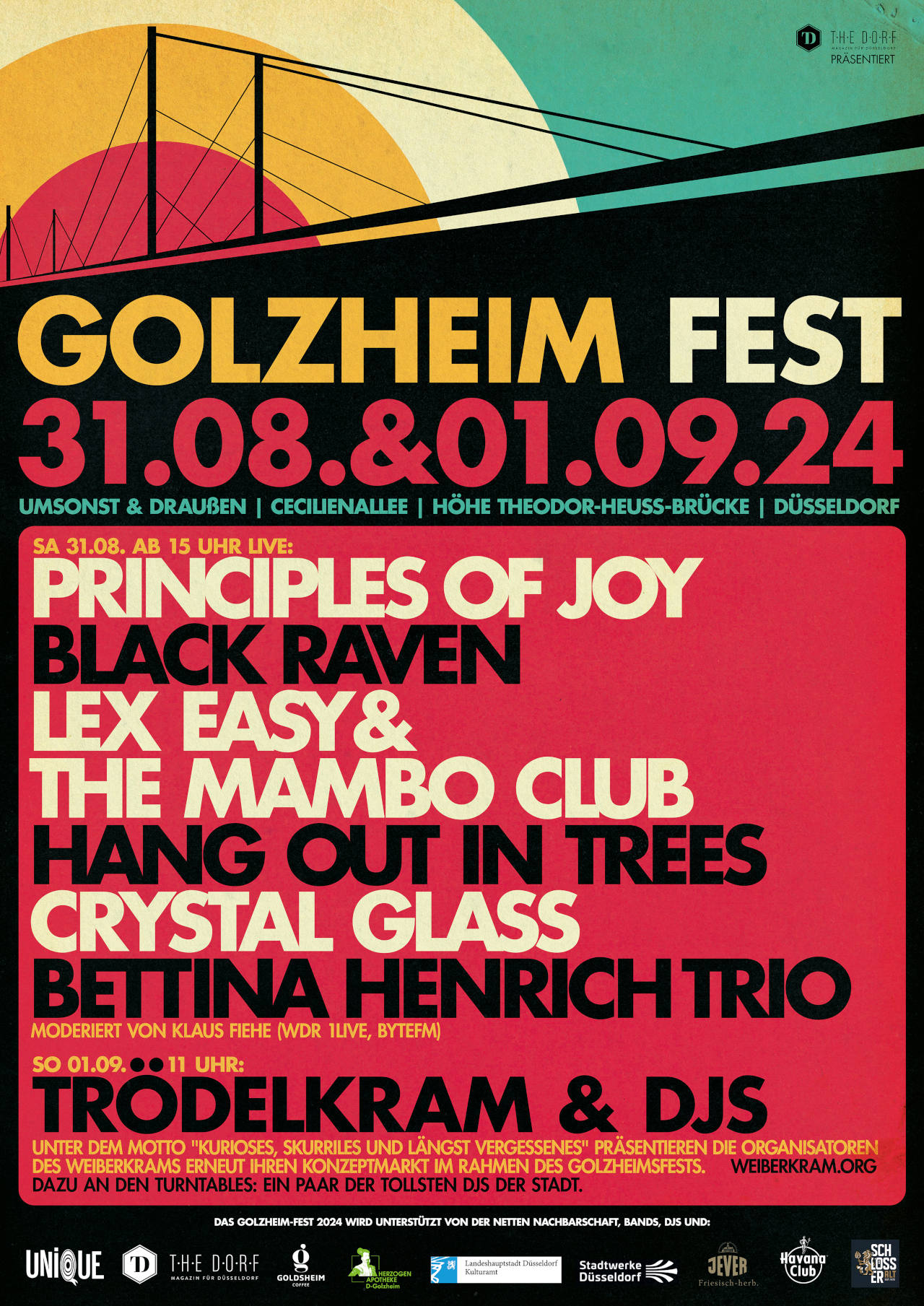 Golzheim Fest 2024, Robert-Lehr-Ufer, Düsseldorf. 31. AUG. UM 15:00 – 01. SEP. UM 18:00